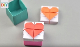 Hướng dẫn gấp hộp trái tim Origami có nắp xinh xắn